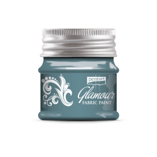 Farba na textil Glamour 50ml - Tyrkysovo strieborná.