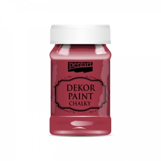 Dekor Paint chalky - kriedová farba 100ml -  Kardinálska červená.