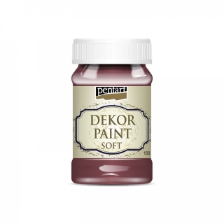 Dekor Paint soft - kriedová farba 100ml -  Burgundská červená.