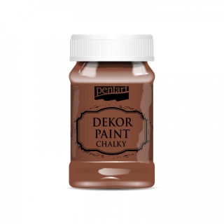 Dekor Paint chalky - kriedová farba 100ml -  Hnedá