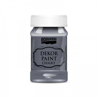 Dekor Paint chalky - kriedová farba 100ml -  Grafitová sivá.