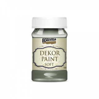 Dekor Paint soft - kriedová farba 100ml -  Kaki zelená.